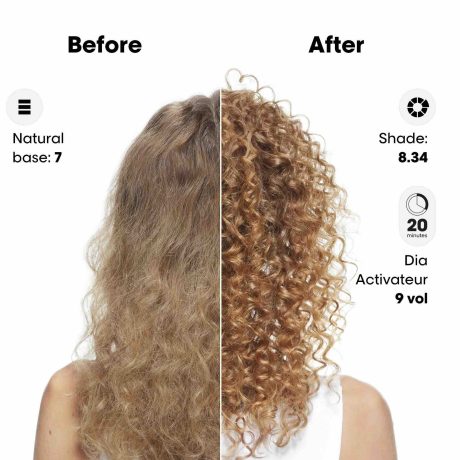 loreal dia colour before and after