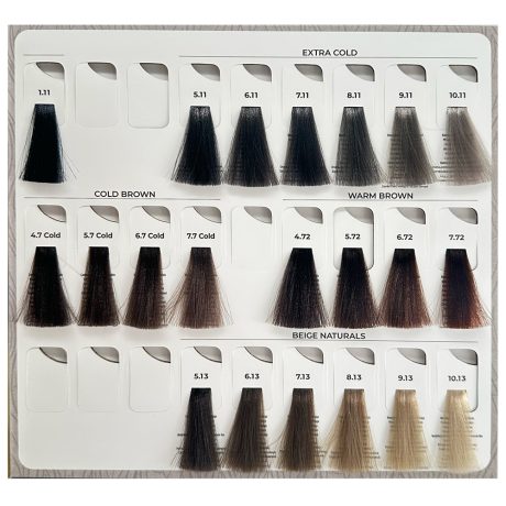 echos colour chart - extra cold