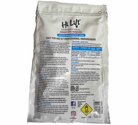 hi lift hair colour remover 150g instruction