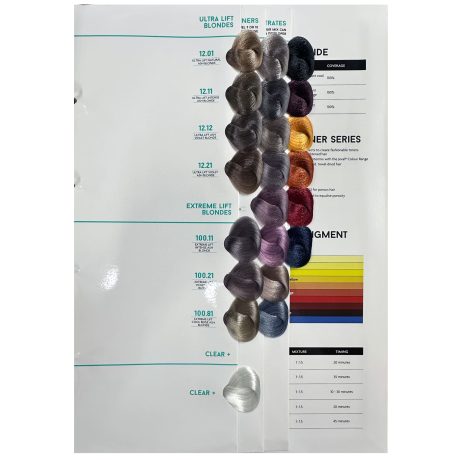 jeval hair colour chart ultra lift blonde