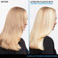 redken flash lift power 9 bonder inside before and after
